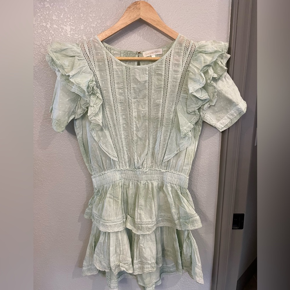 LoveShackFancy Mint Natasha dress